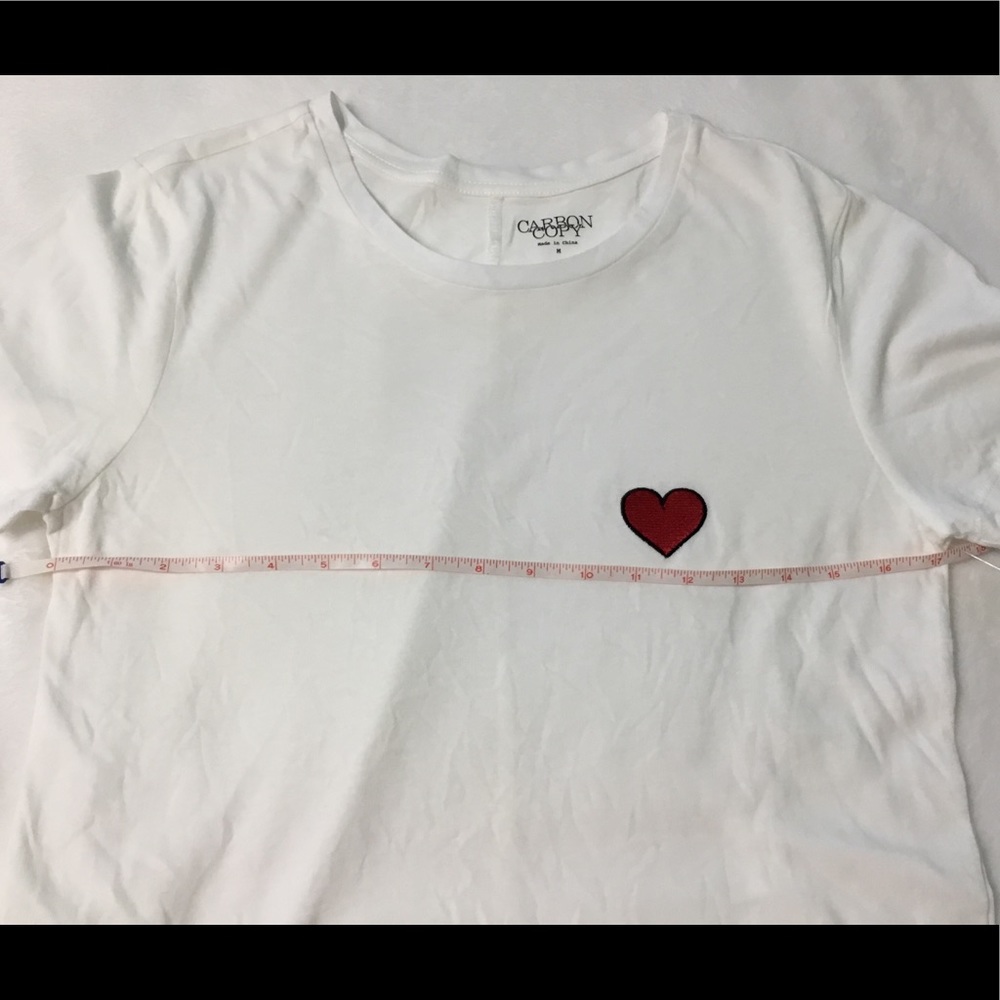 Carbon Copy Tee w/Heart NWOT - Picture 6 of 8